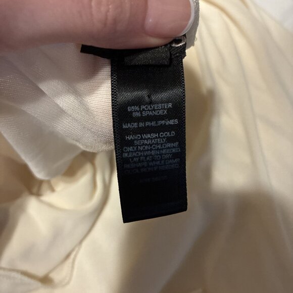 Express Y2K Ivory Chain Cowl Neck Flowy Tank Top Party Medium - Picture 5 of 7